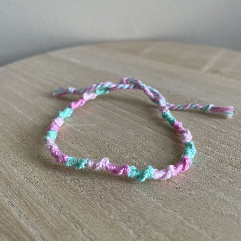 Augusta Bracelet, anklet, trendy, comfortable, tie, embroidery thread, woven, gi
